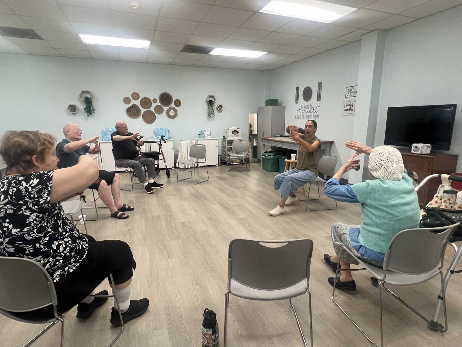 Orion instructor leading a senior fitness class